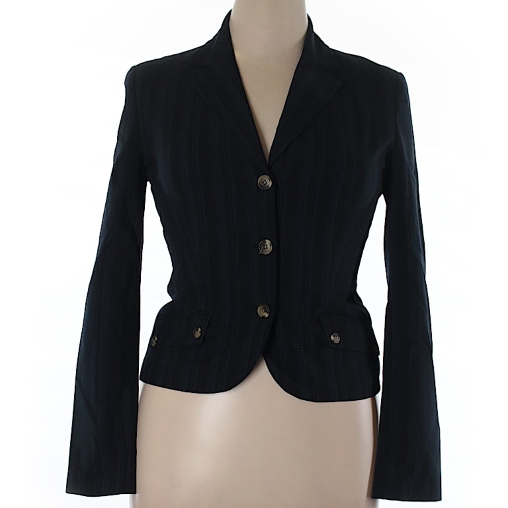 Isaac Mizrahi Navy Pinstriped Blazer, Size 4